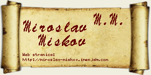Miroslav Miškov vizit kartica